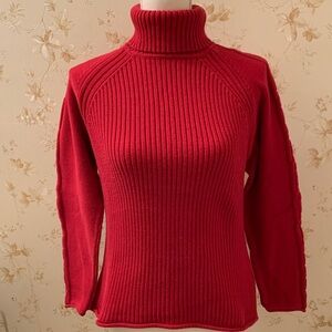 Style & Co. Vibrant Red Turtleneck Sweater PL